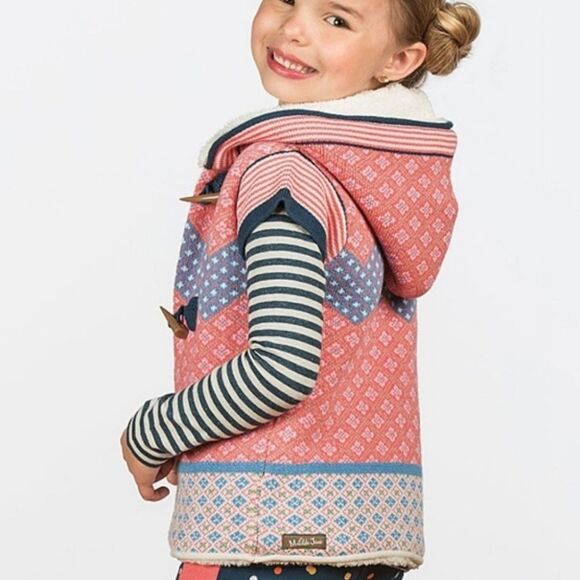 Matilda Jane Geometric Warm Hugs Sherpa Lined Sweater Vest Size 6 - Picture 10 of 16